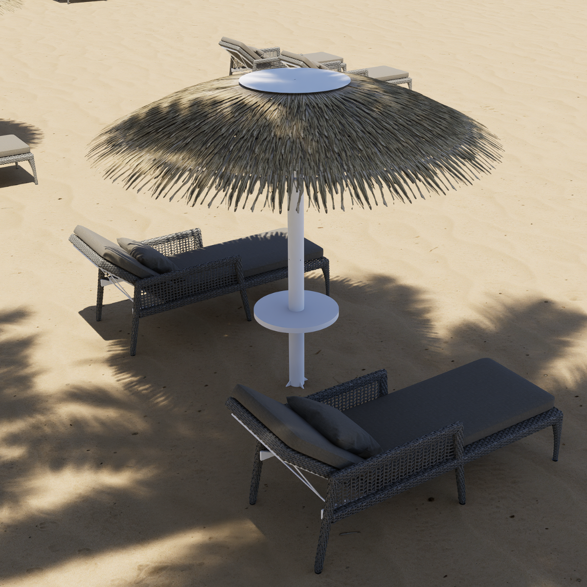 Parasol droit luxueux