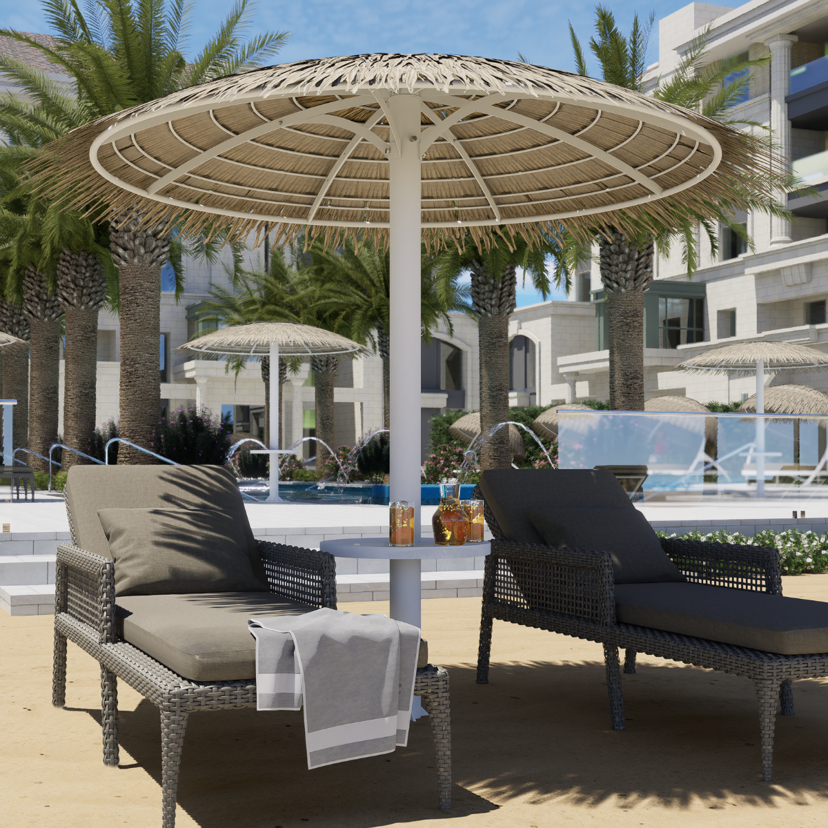 Parasol droit luxueux
