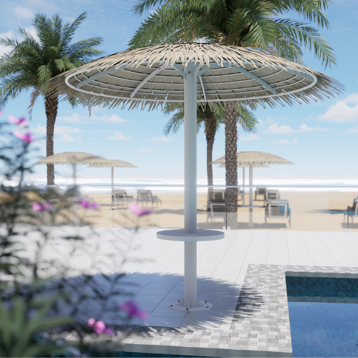 Parasol droit luxueux