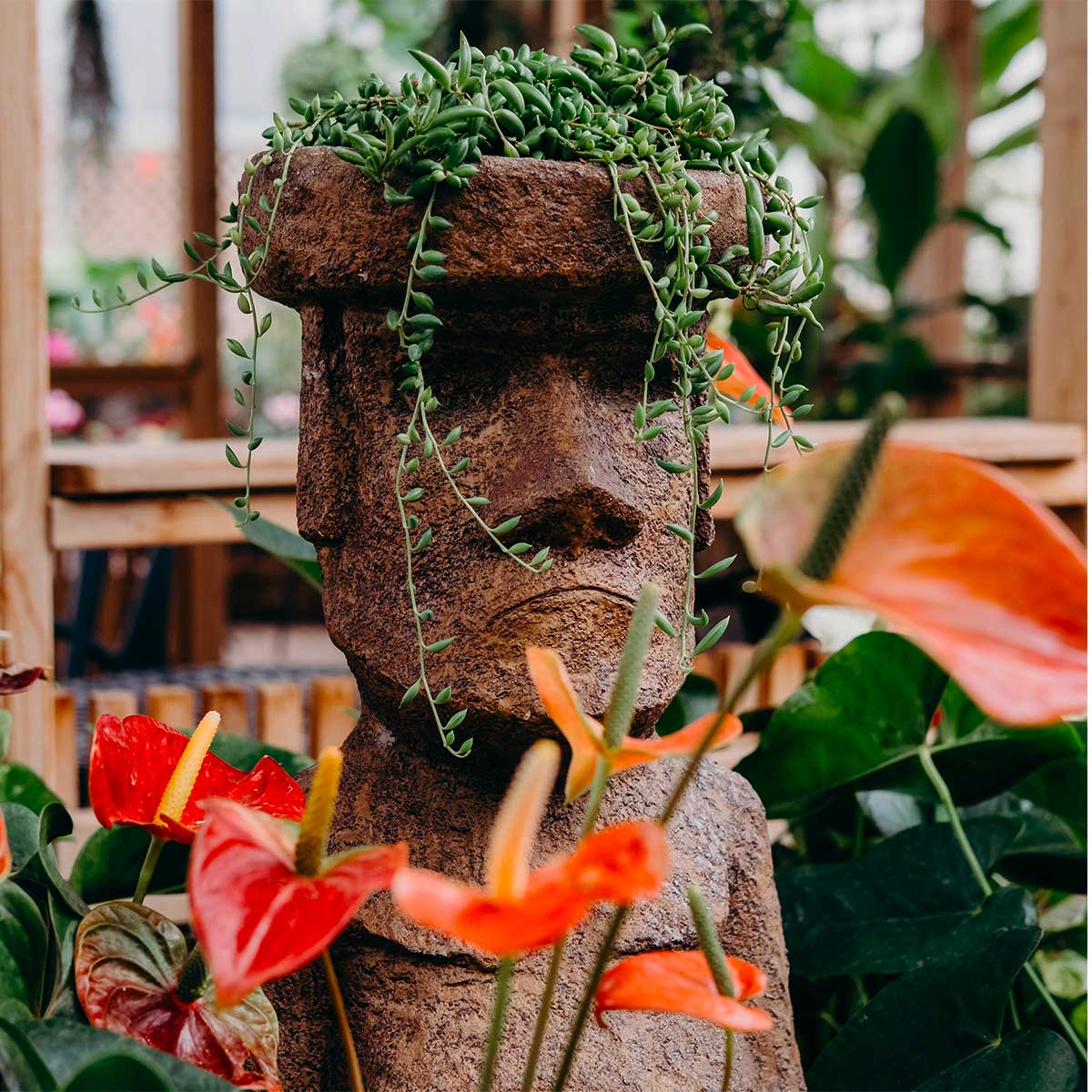 Statut décorative extérieure de type tiki - Boutique Palmex