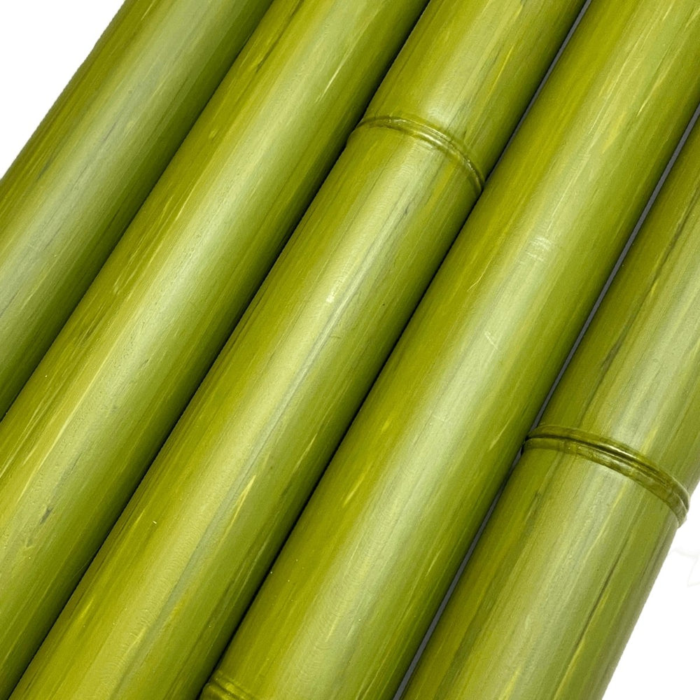 Ensemble de morceaux de bambou synthétiques au diamètre de 75 mm de couleur verte - BoutiquePalmex